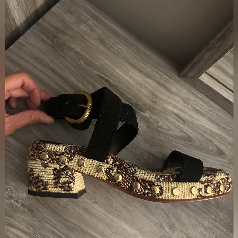 Rachel Comey Broche and Suede sandals